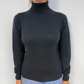 Black Polo Neck Jumper Small