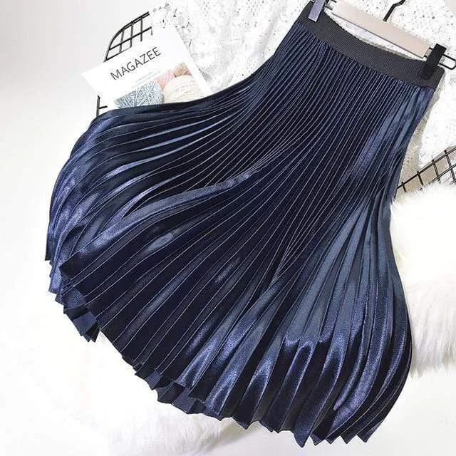 Boho Pleated Midi Skirt