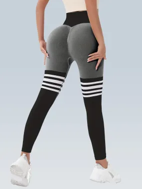 Booty Lifting Stripe Seamless Scrunch Legging