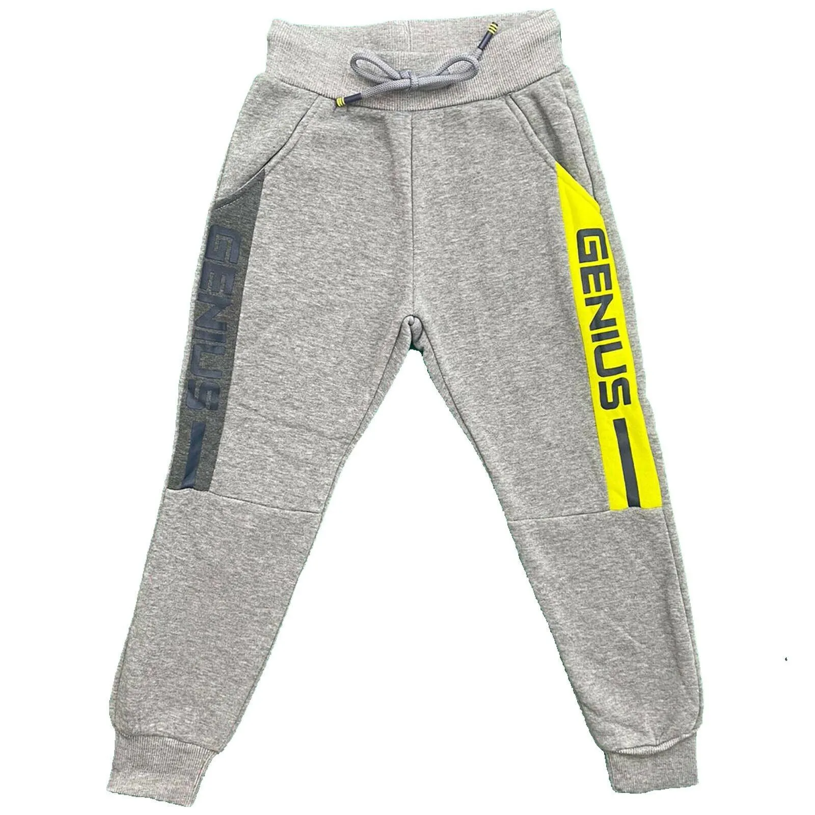 Boys Kids Panel Jogging Sports Warm Tracksuit Bottoms Fleece Winter Joggers