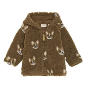 Brown Dogs Knit Lined Sherpa Jacket with Hood and Souris Mini