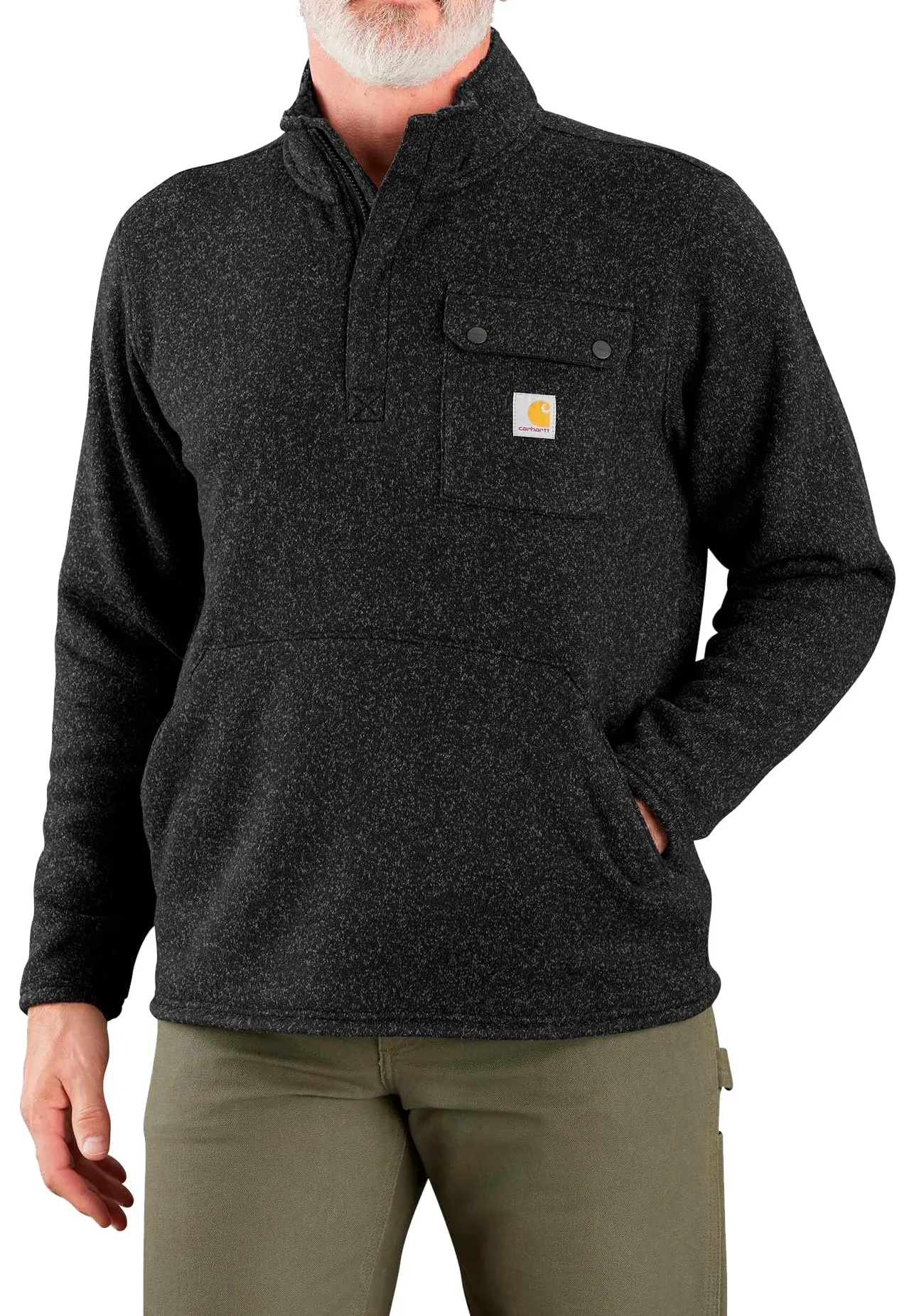 Carhartt 106378 Men's Relaxed Fit Midweight Quarter-Zip Pocket Sweater Fleece