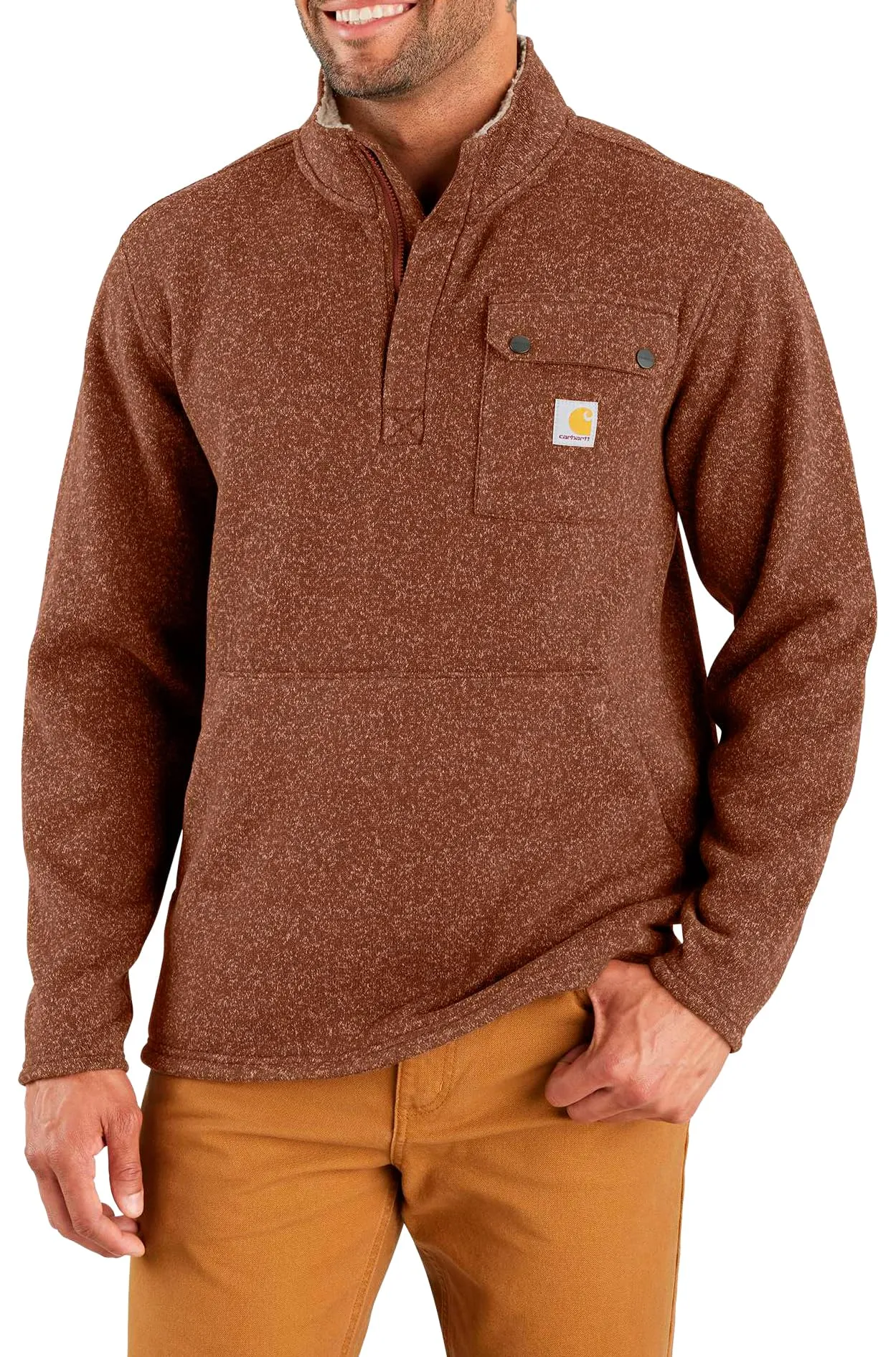 Carhartt 106378 Men's Relaxed Fit Midweight Quarter-Zip Pocket Sweater Fleece