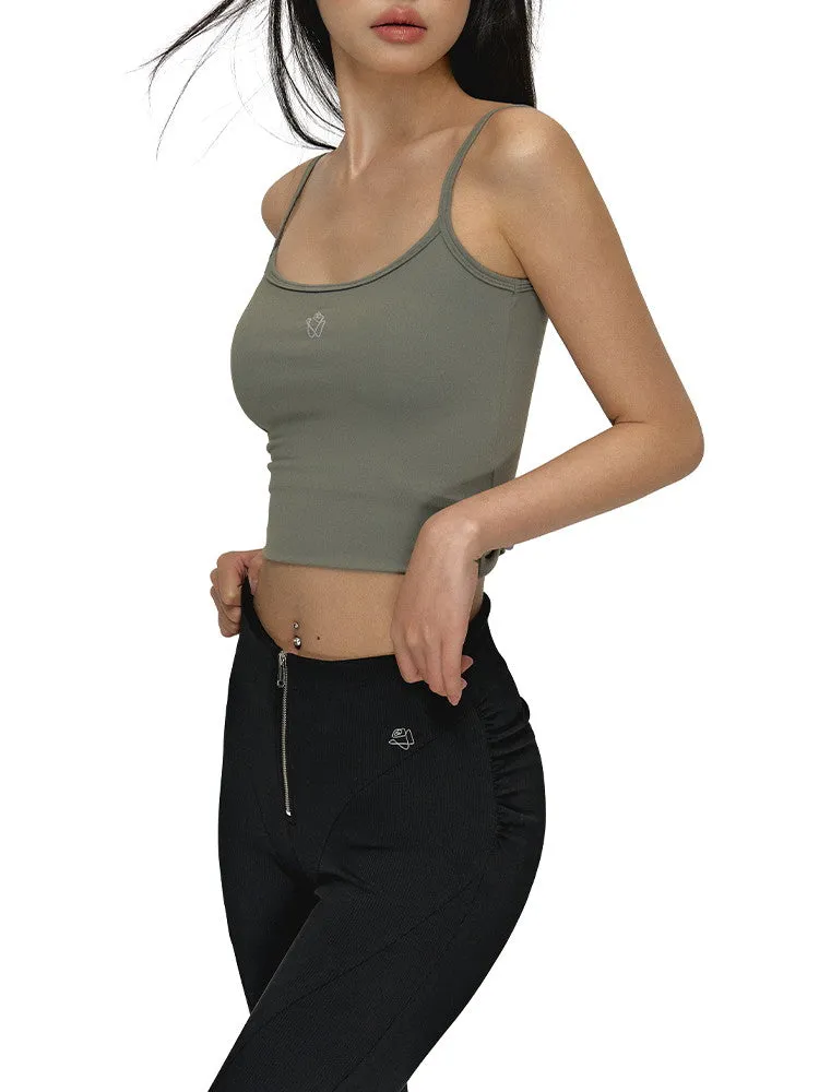 Casual High-Waist Zip Stretch Flare-Pants