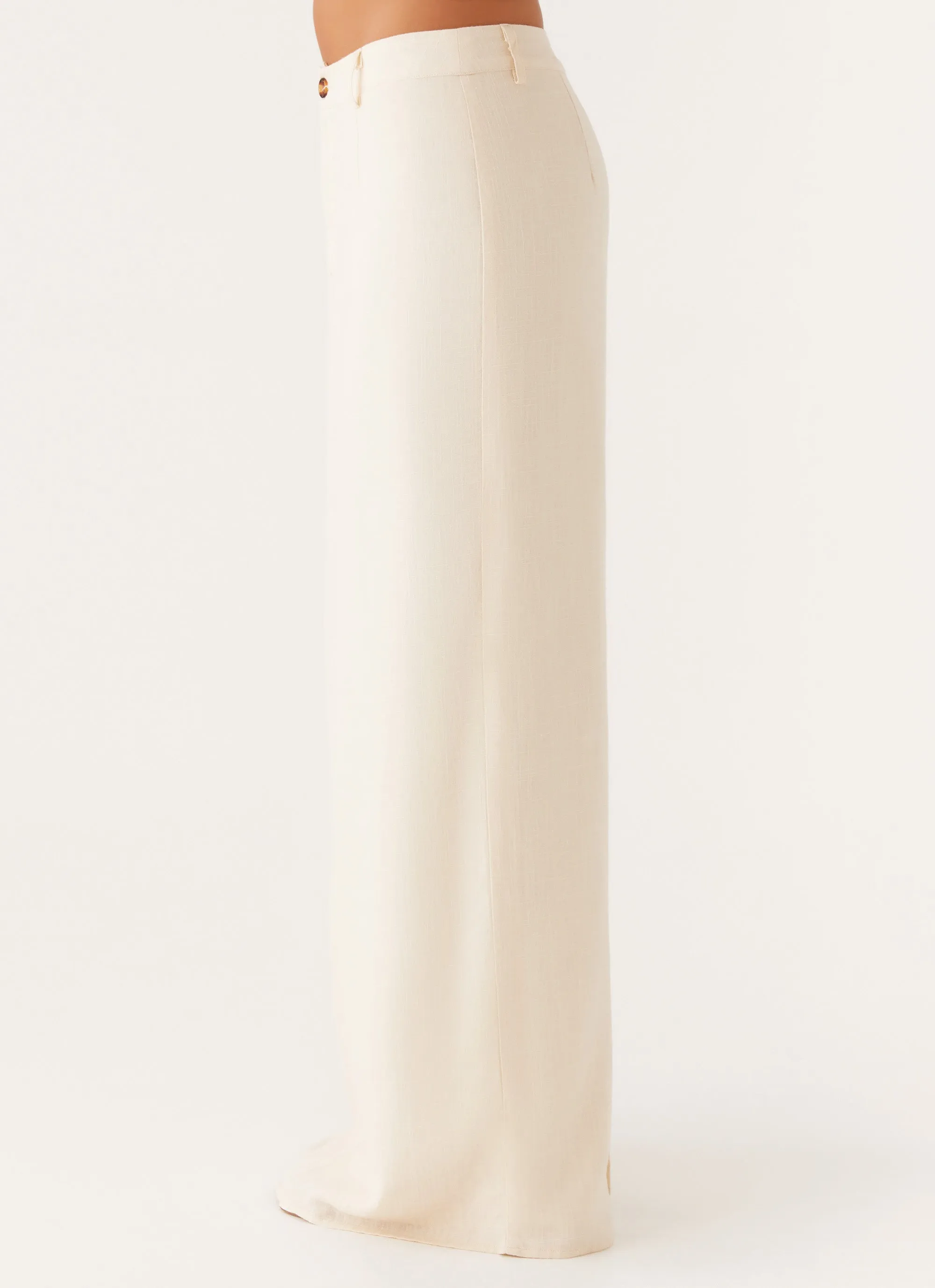 Celeste Linen Maxi Skirt - Ivory