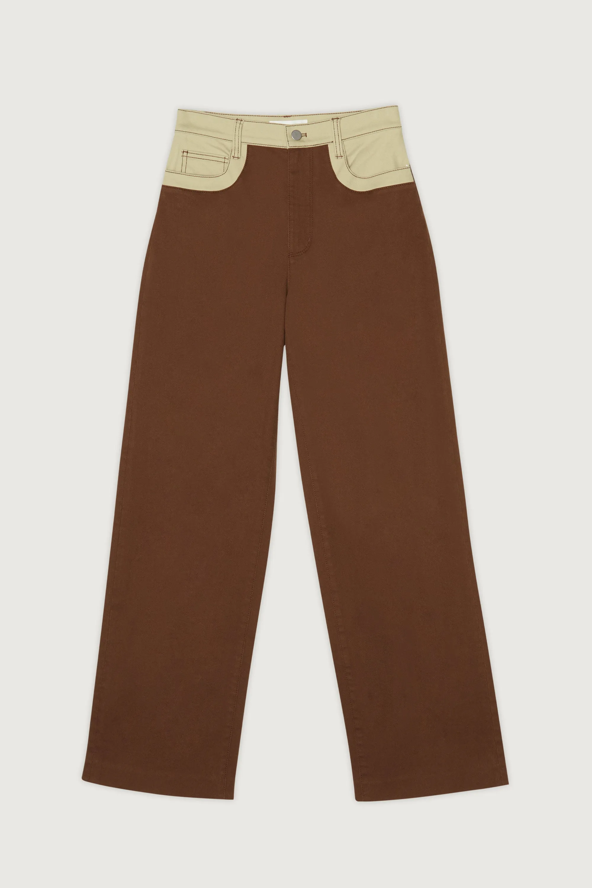 COLOUR BLOCK TWILL PANT