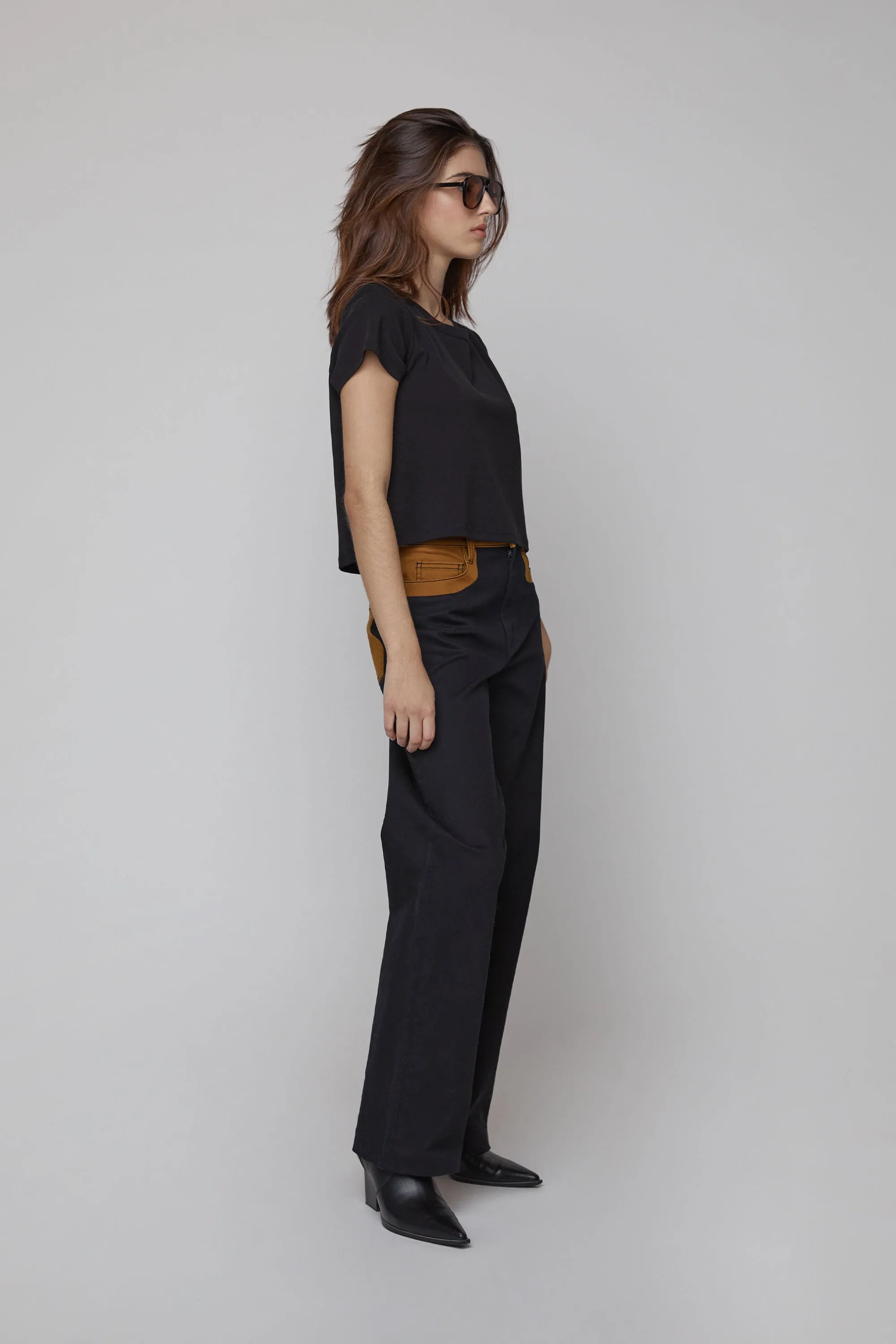 COLOUR BLOCK TWILL PANT