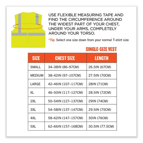 Glowear 8210hl-s Single Size Class 2 Economy Mesh Vest, Polyester, 5x-large, Lime, Ships In 1-3 Business Days