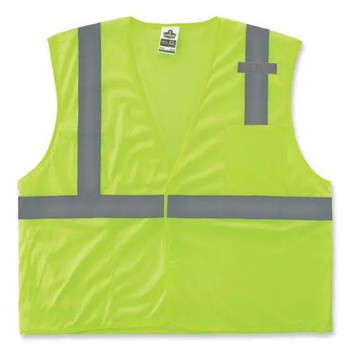 Glowear 8210hl-s Single Size Class 2 Economy Mesh Vest, Polyester, 5x-large, Lime, Ships In 1-3 Business Days