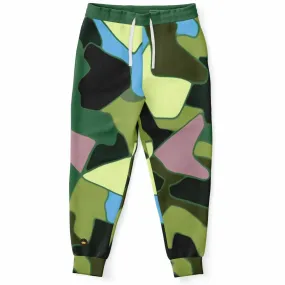 Green Purpalicious Eco-Poly Camo Unisex Joggers