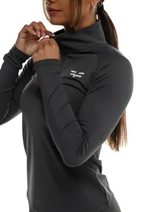 GymFreak Women's Vision 3/4 Zip Top - Grey