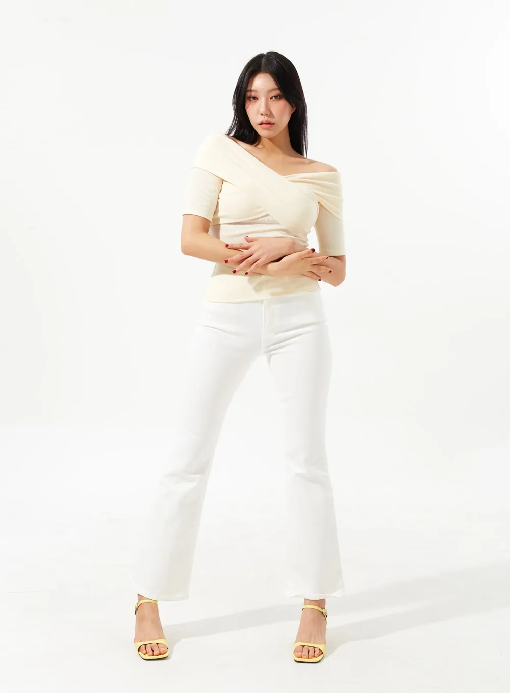 High Waist Bootcut Pants IM322