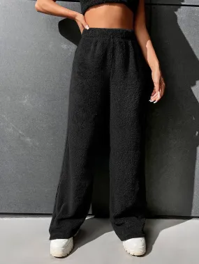 High Waist Flannel Straight Leg Pants FW22