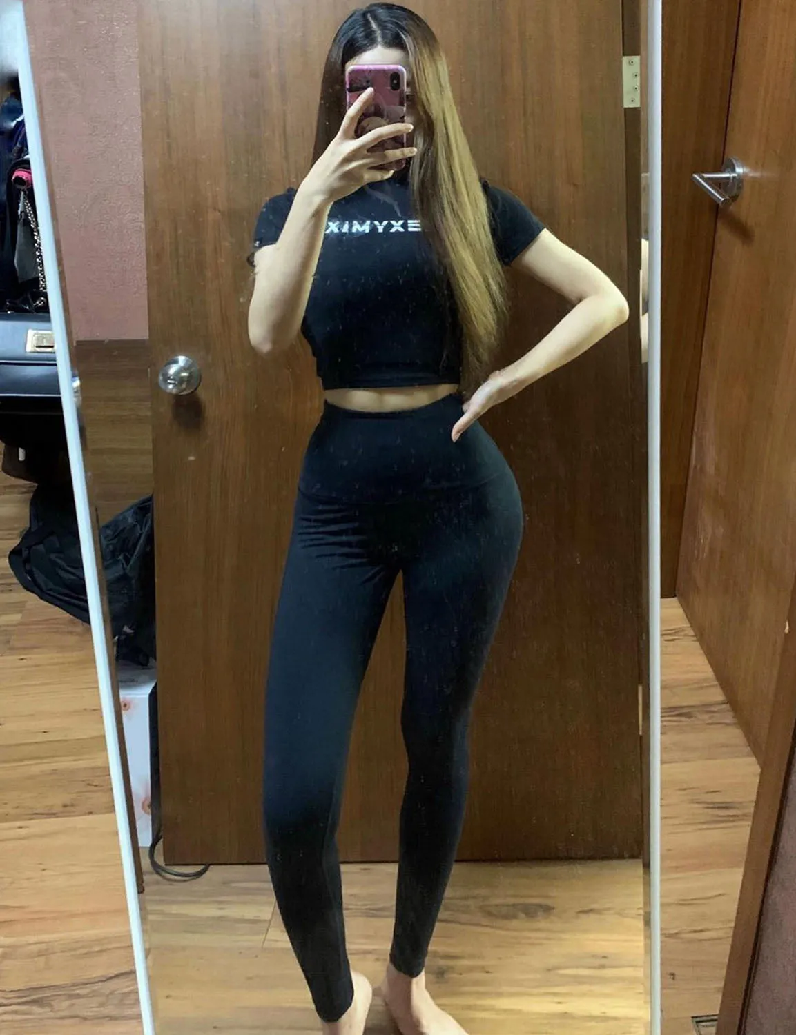 High Waist Yoga Pants black ins_yoga