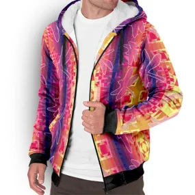 Kaleidoscope Dragonfly Sherpa Hoodie