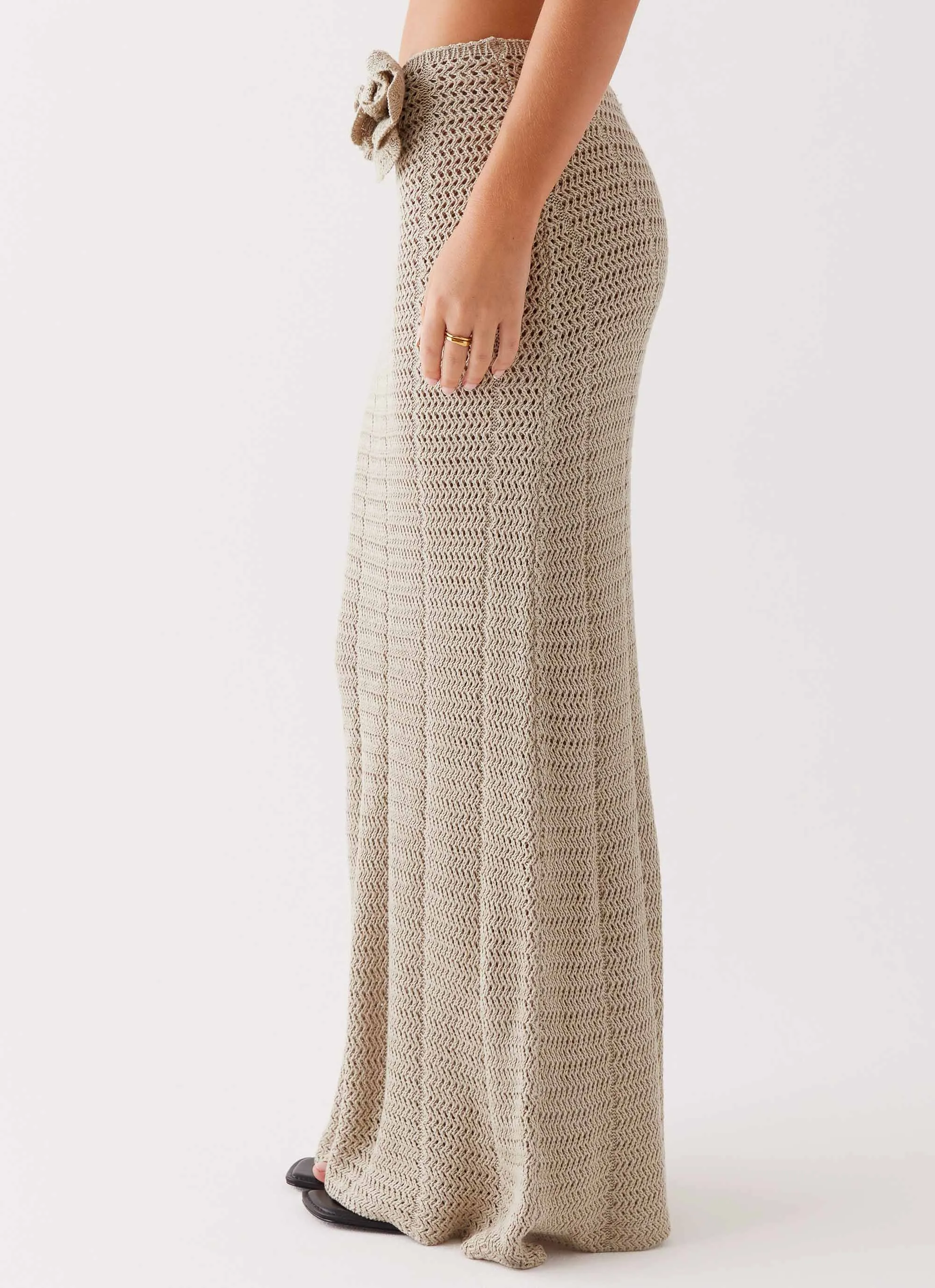 Kelcie Rose Crochet Maxi Skirt - Sage