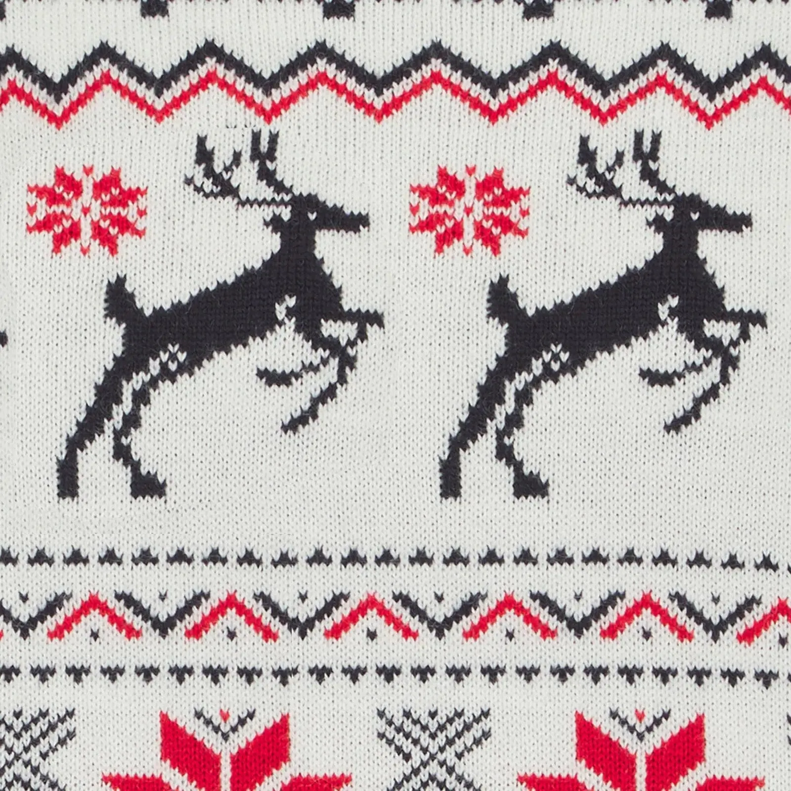 Kids Reindeer Christmas Jumper Trees Snowflakes Traditional Design