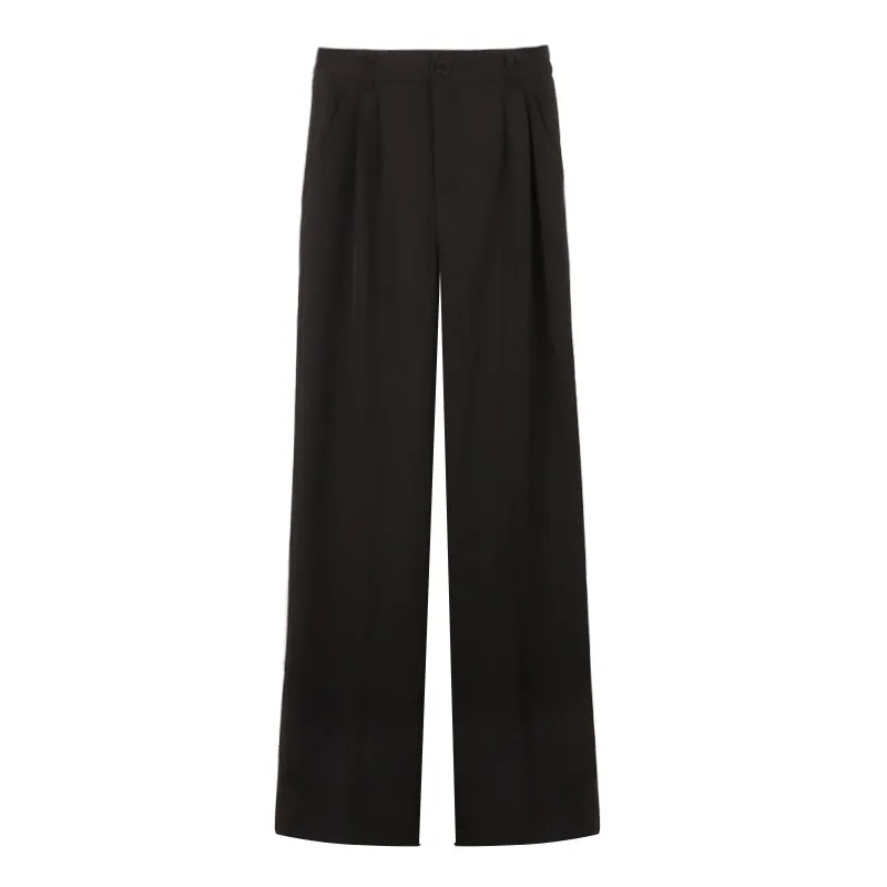 [Korean Style] 4 Colors Cinched Waist Pleated Wide leg Trouser