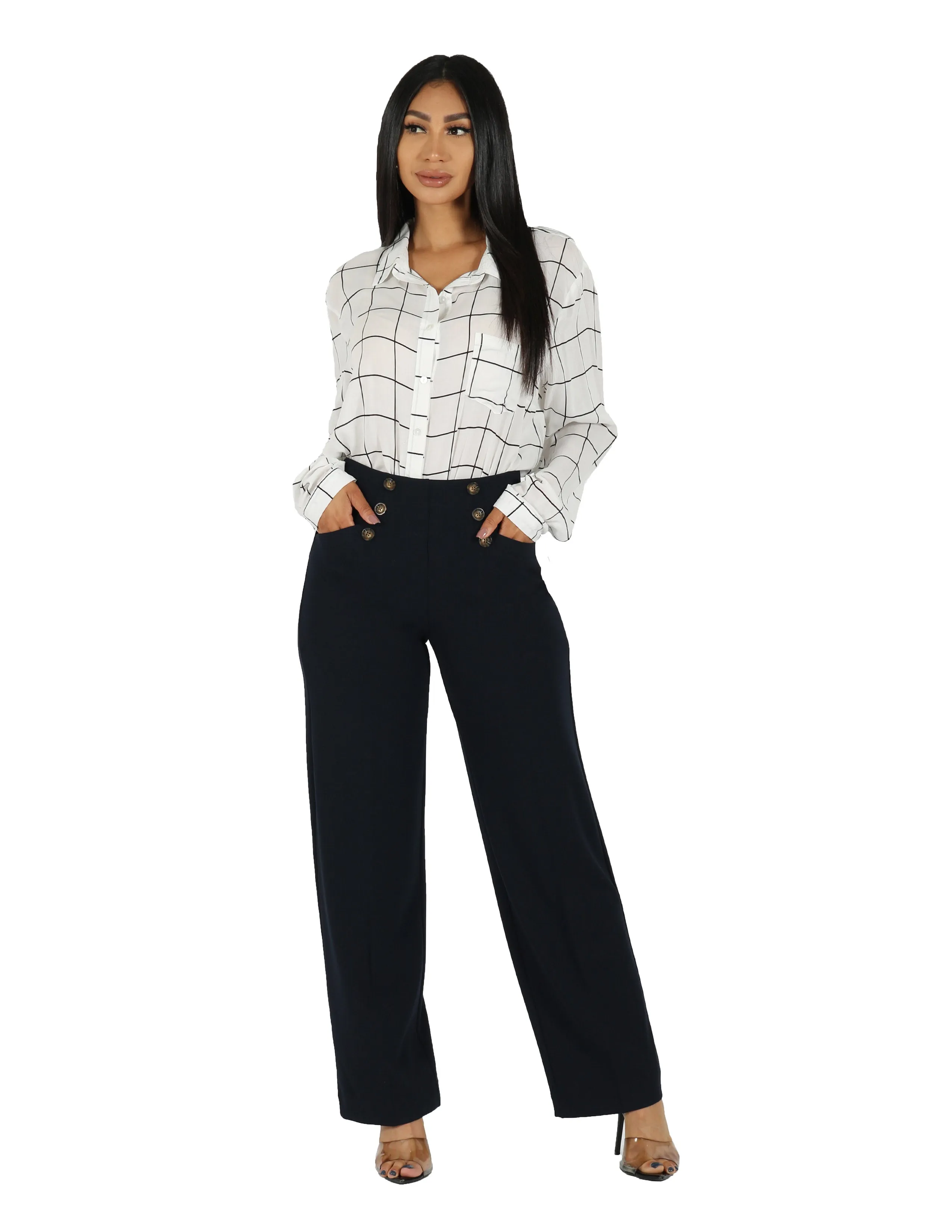 Last Call Knit Crepe High Rise Culotte Sailor Pant