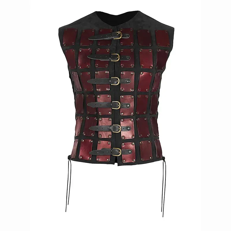 Leather Pirate Knight Warrior Cosplay Costume Vest Viking Brigandine