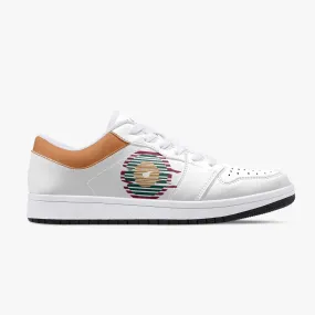 Low-Top Leather Sneakers - White/Colors