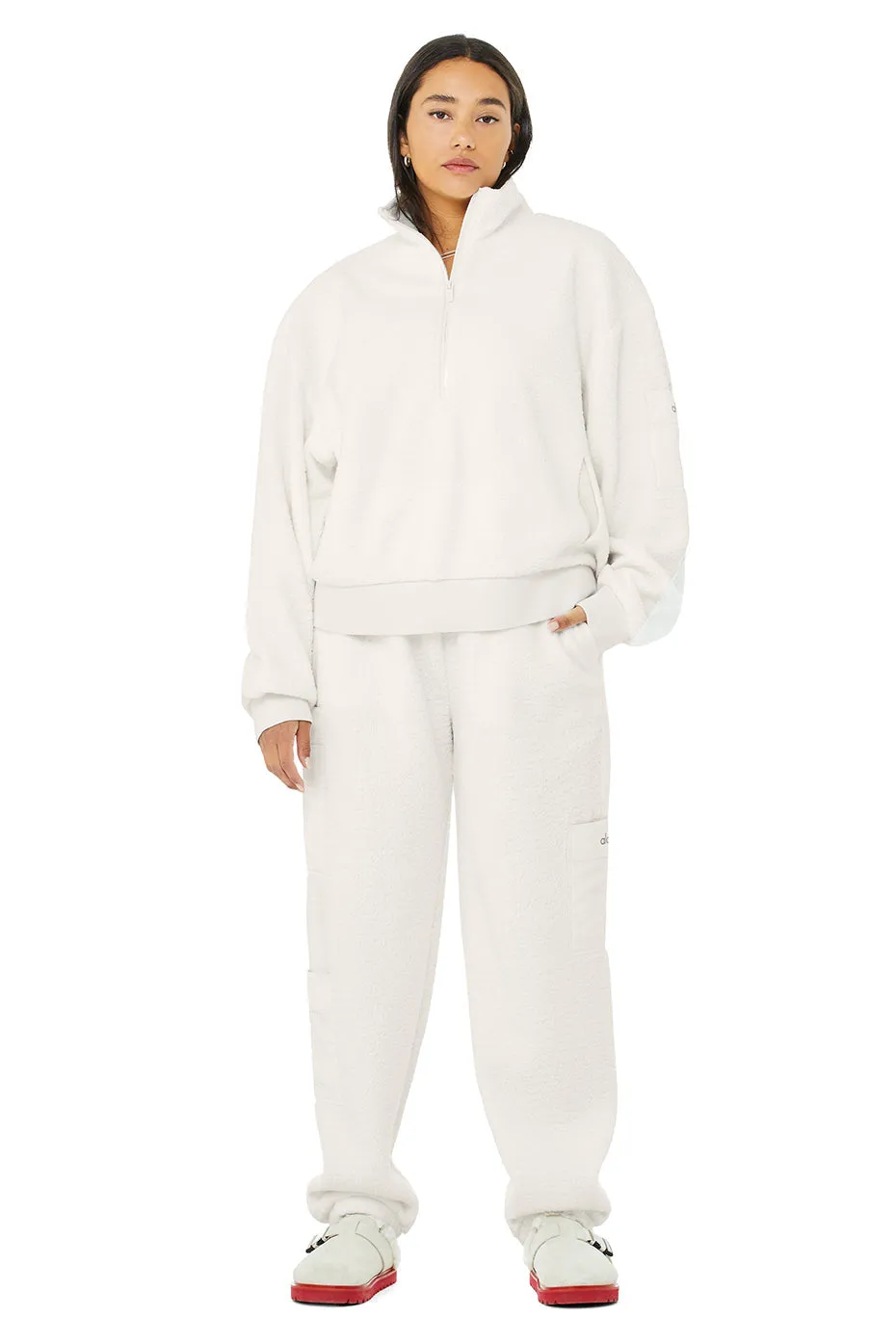 Micro Sherpa Solstice Coverup & Micro Sherpa High-Waist Solstice Sweatpant Set