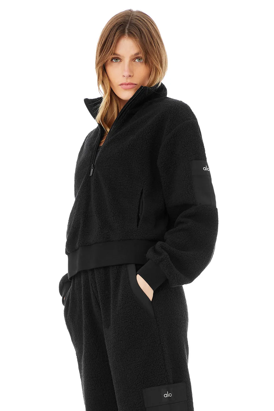 Micro Sherpa Solstice Coverup & Micro Sherpa High-Waist Solstice Sweatpant Set