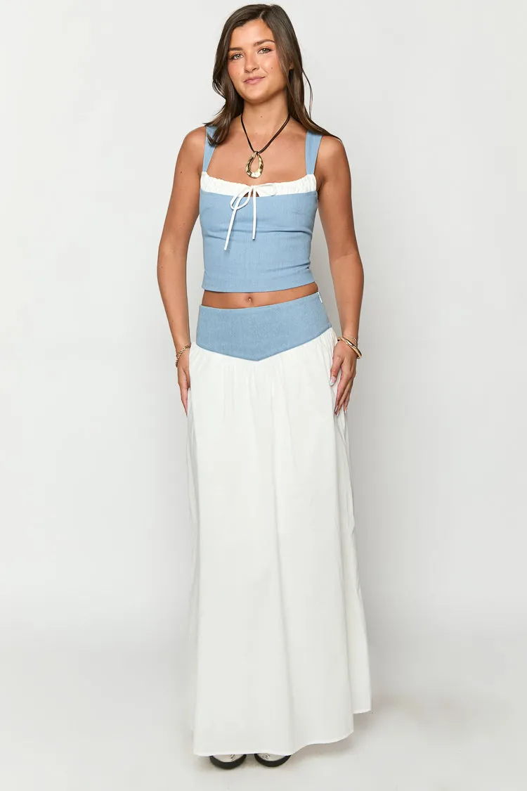 Mystic White Maxi Skirt