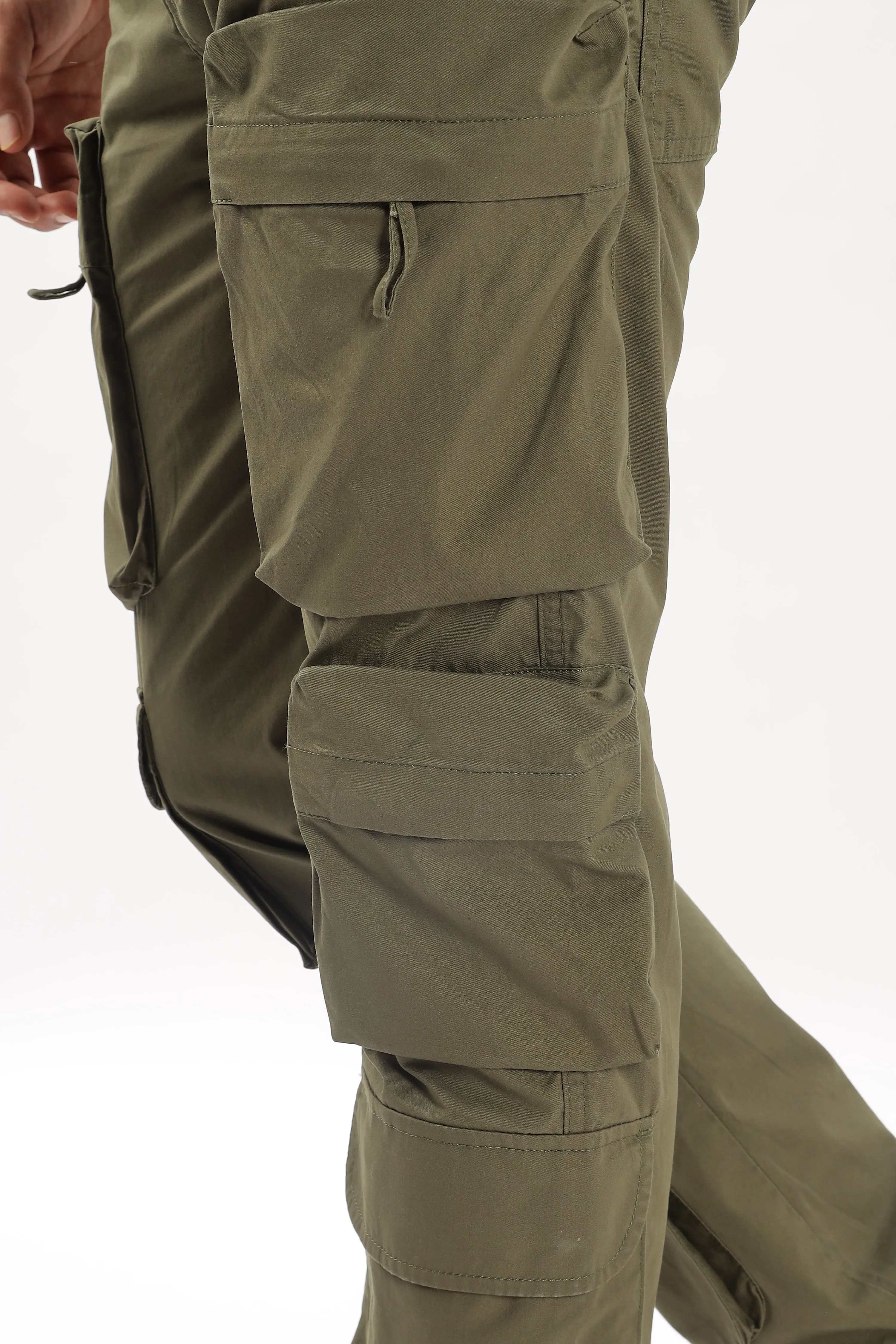 NEW OLIVE MULTI-POCKETS