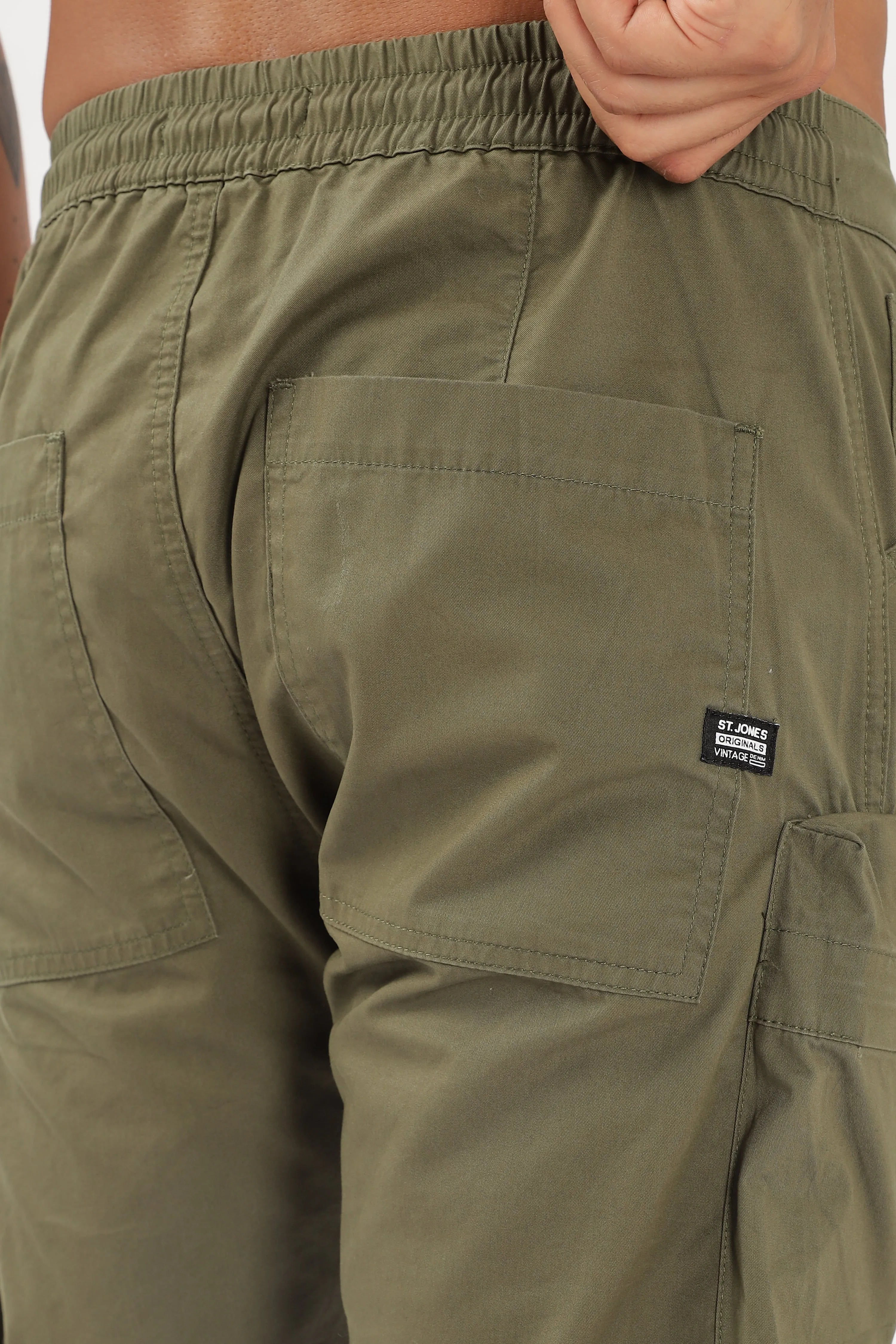 NEW OLIVE MULTI-POCKETS