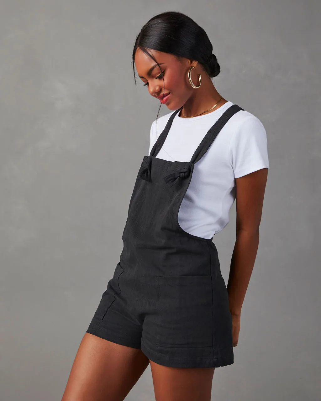 Northwest Cotton Linen Pocketed Romper