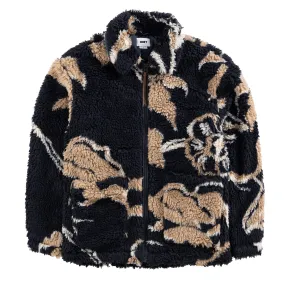 Obey Mushroom Sherpa Jacket Dark Navy Multi