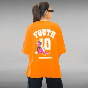 Orange Unisex Youth 10 Relaxed Fit T-shirt