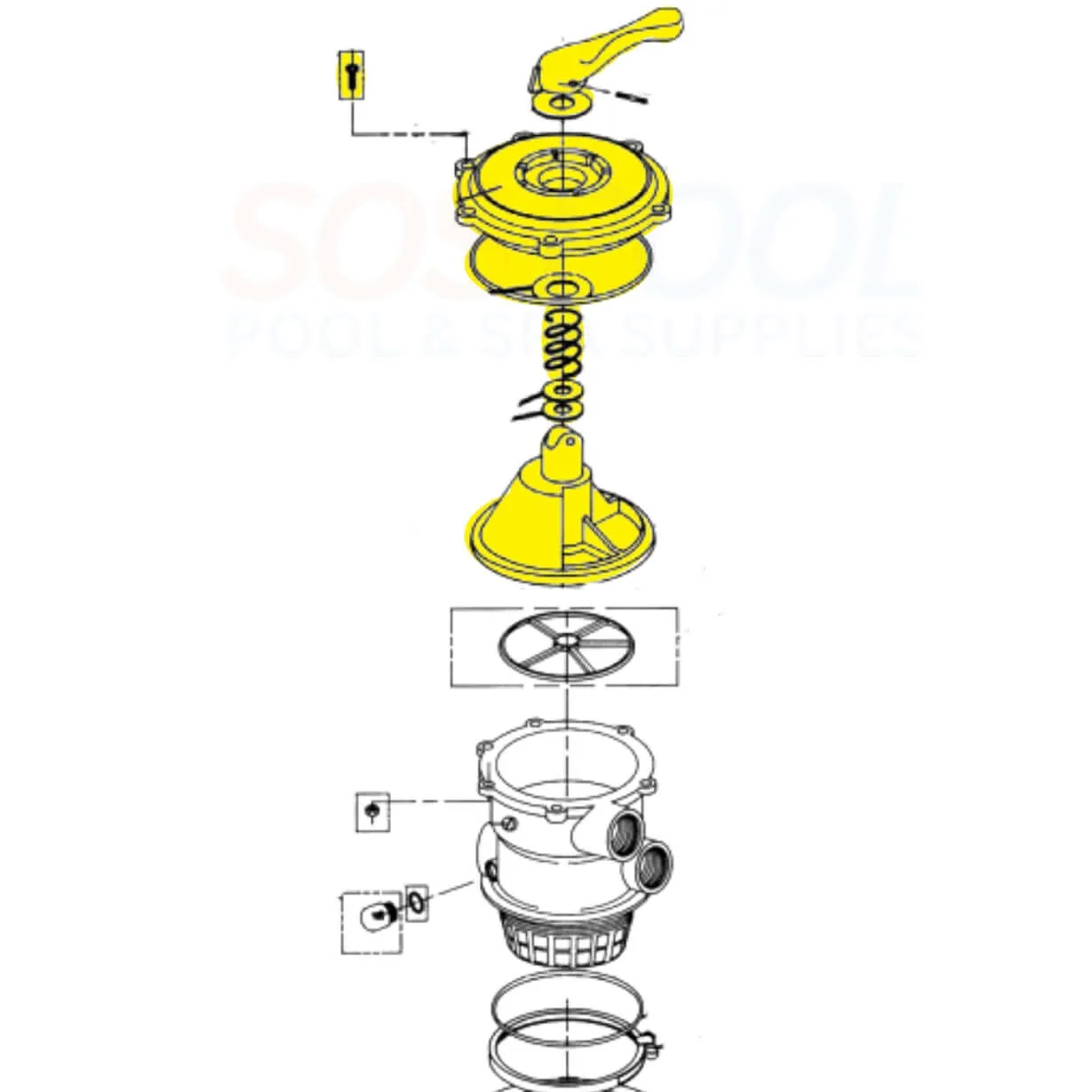 Pentair Valve Top Assembly For Sta-Rite 6-Position Valves | 272568Z