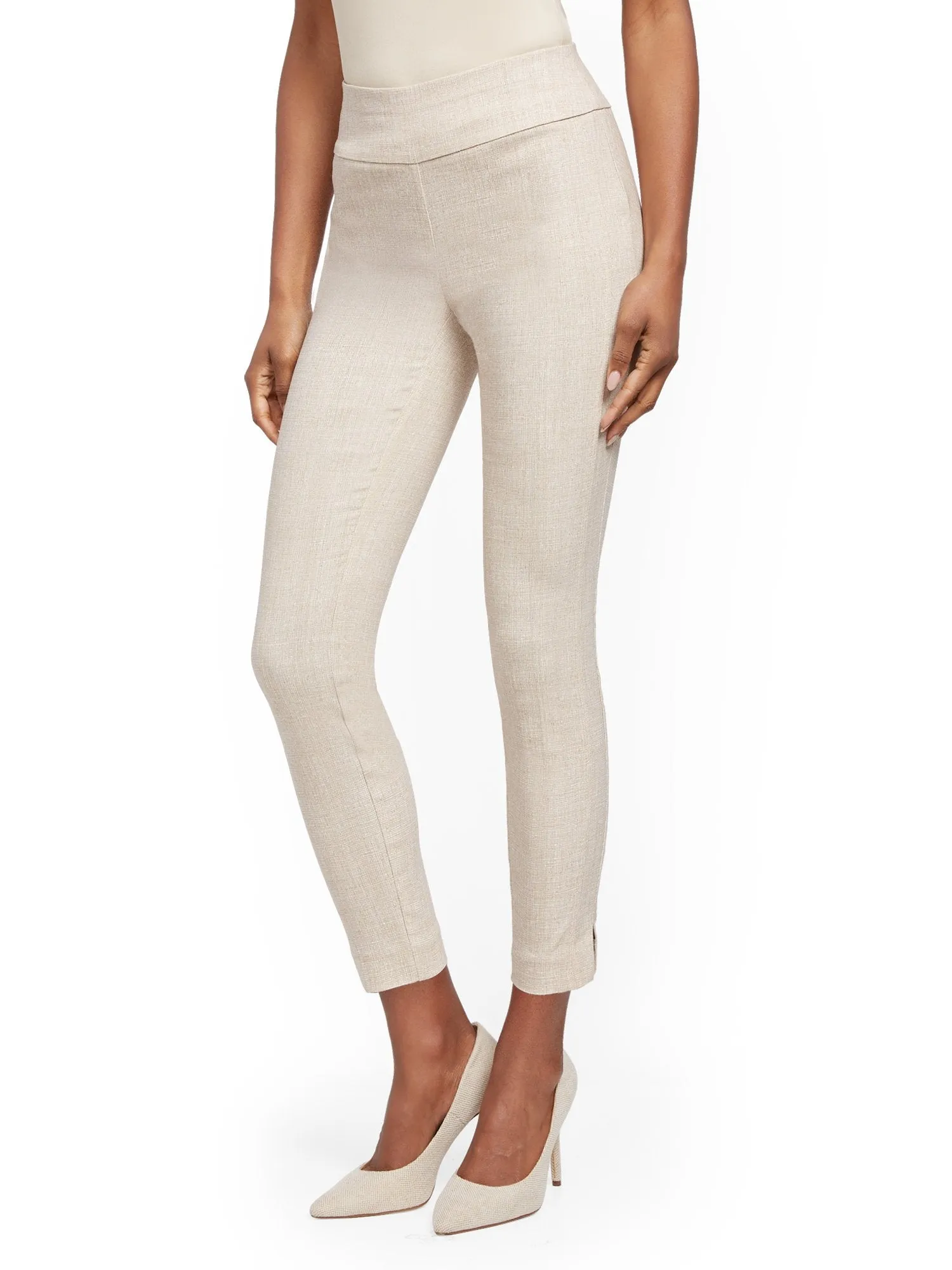 Petite Whitney High-Waisted Pull-On Ankle Pant - Tan