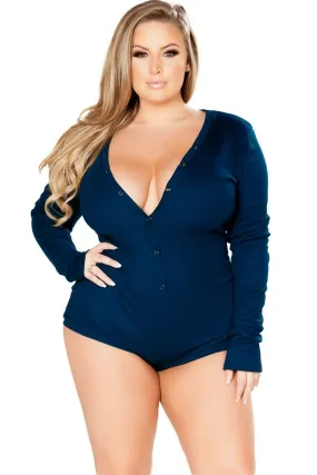 Plus Size Cozy Sweater Romper