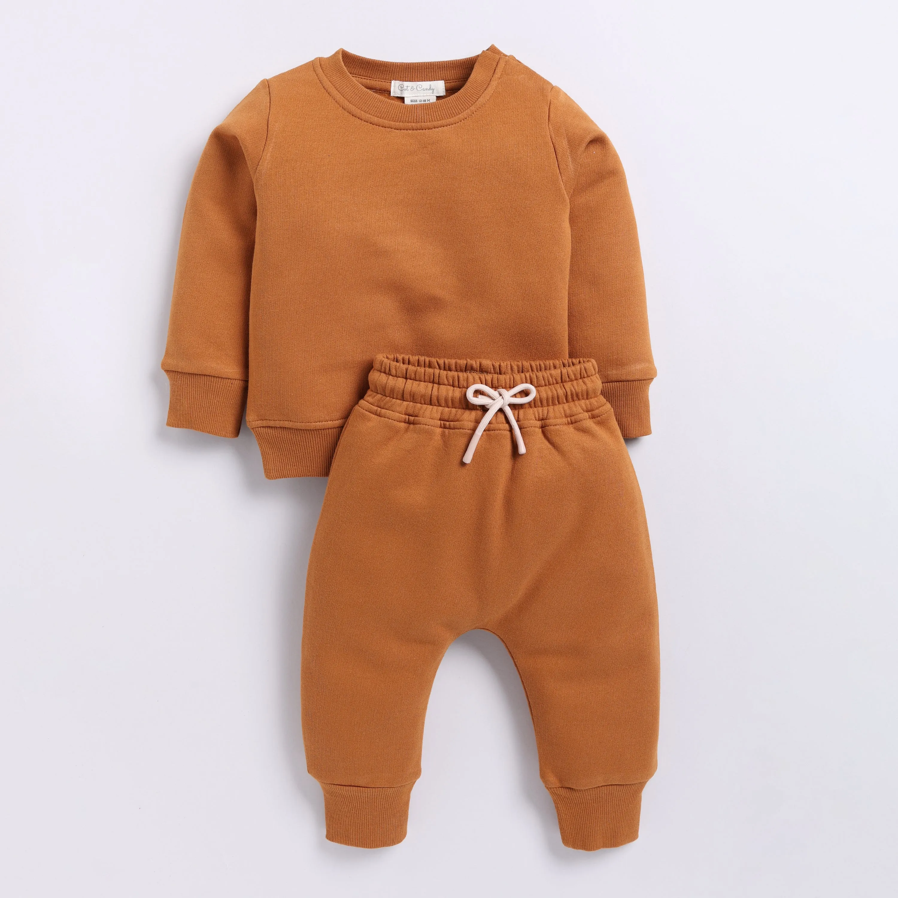 Pumpkin Spice Organic Fleece Sweatshirt & Jogger Set