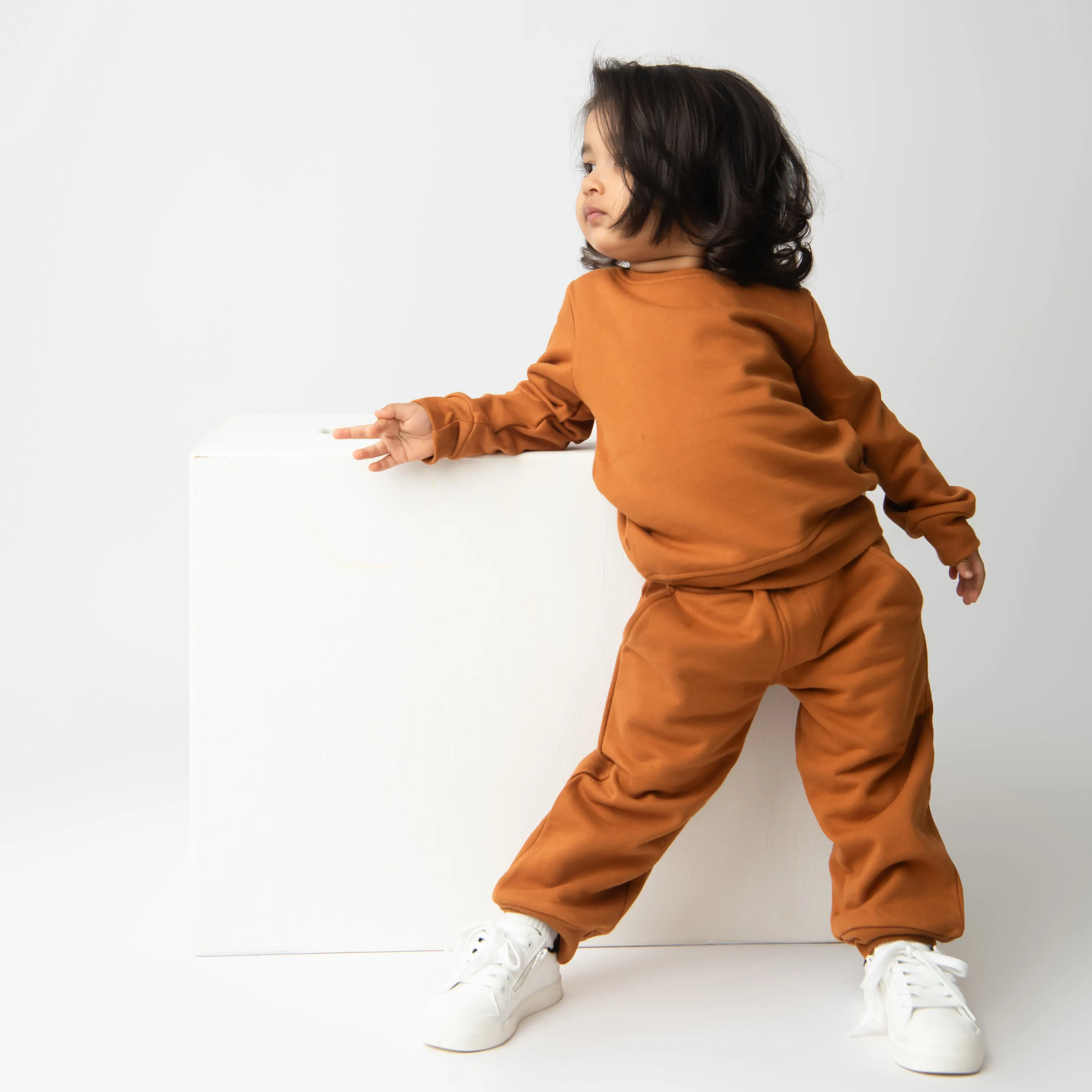 Pumpkin Spice Organic Fleece Sweatshirt & Jogger Set