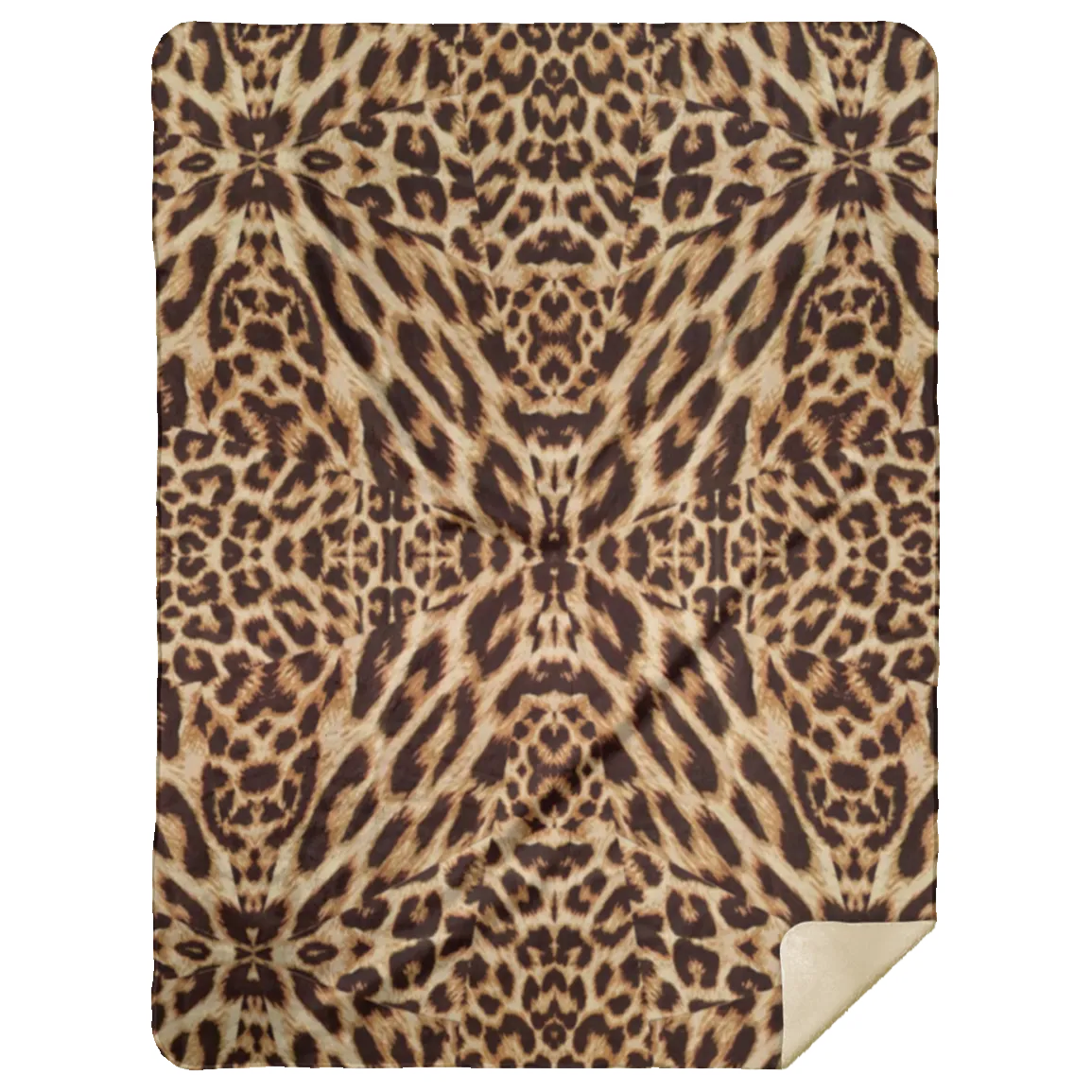 Recursia Contemplative Jaguar Sherpa Blanket 60X80