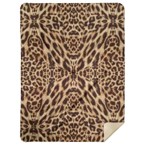 Recursia Contemplative Jaguar Sherpa Blanket 60X80