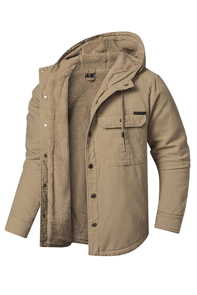 Sherpa-lined Cotton 2-in-1 Jacket