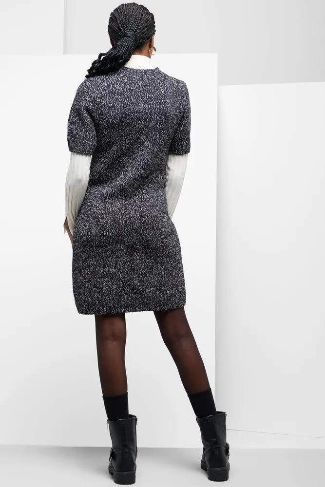 Short Sleeve Knitwear Bodycon Dress Navy