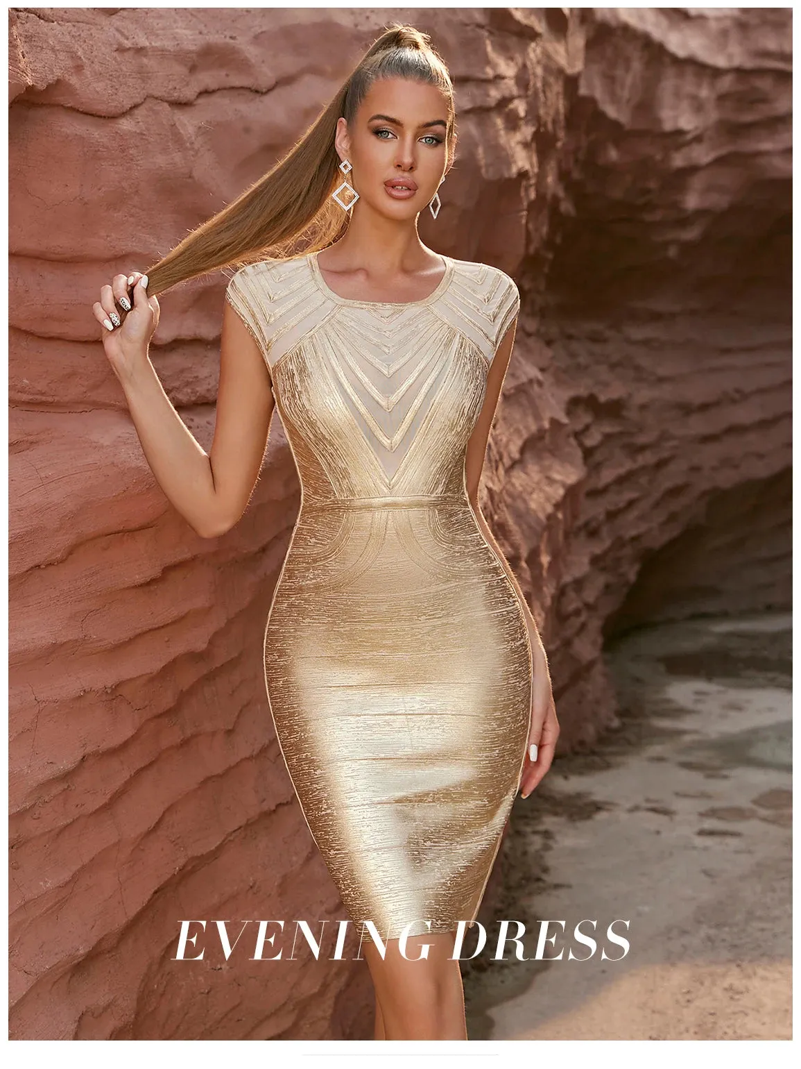 Slim & Sexy Hollow Out Bodycon Runway Elegant Dresses