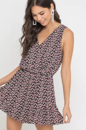 Sweet Daisy Romper in Black