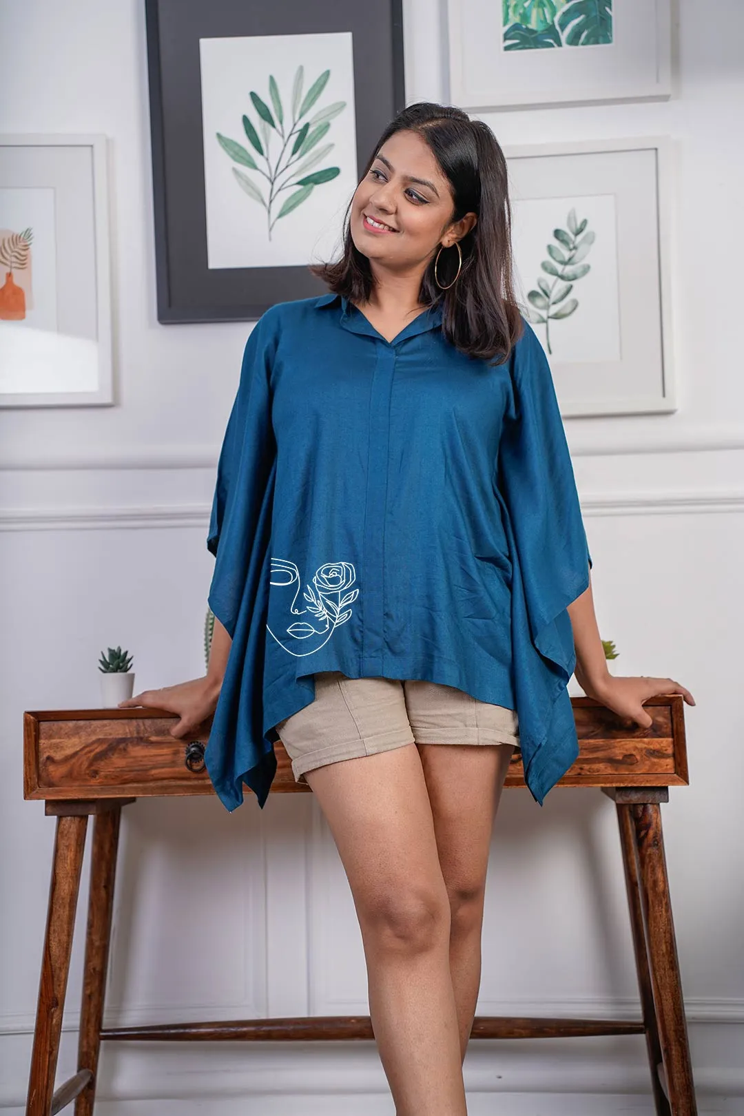 Teal Kaftan Top - Teal Dream