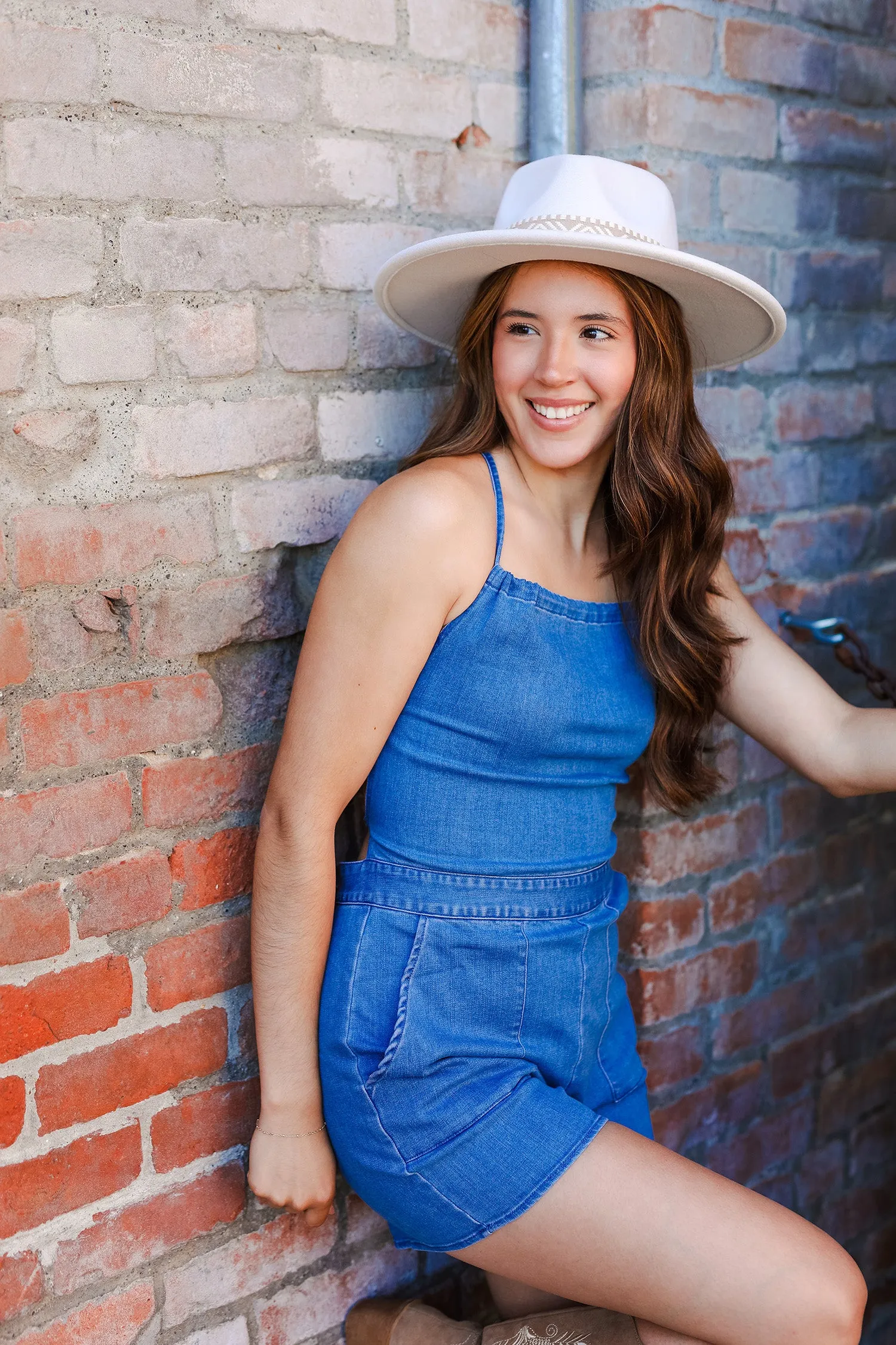 The Dream Come Blue Denim Romper