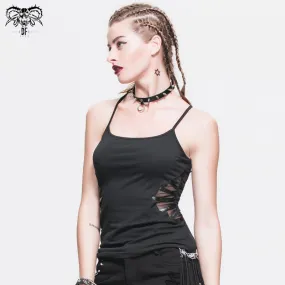 TT014 everyday wearing summer spider web bat wings stretchy cotton punk women vest