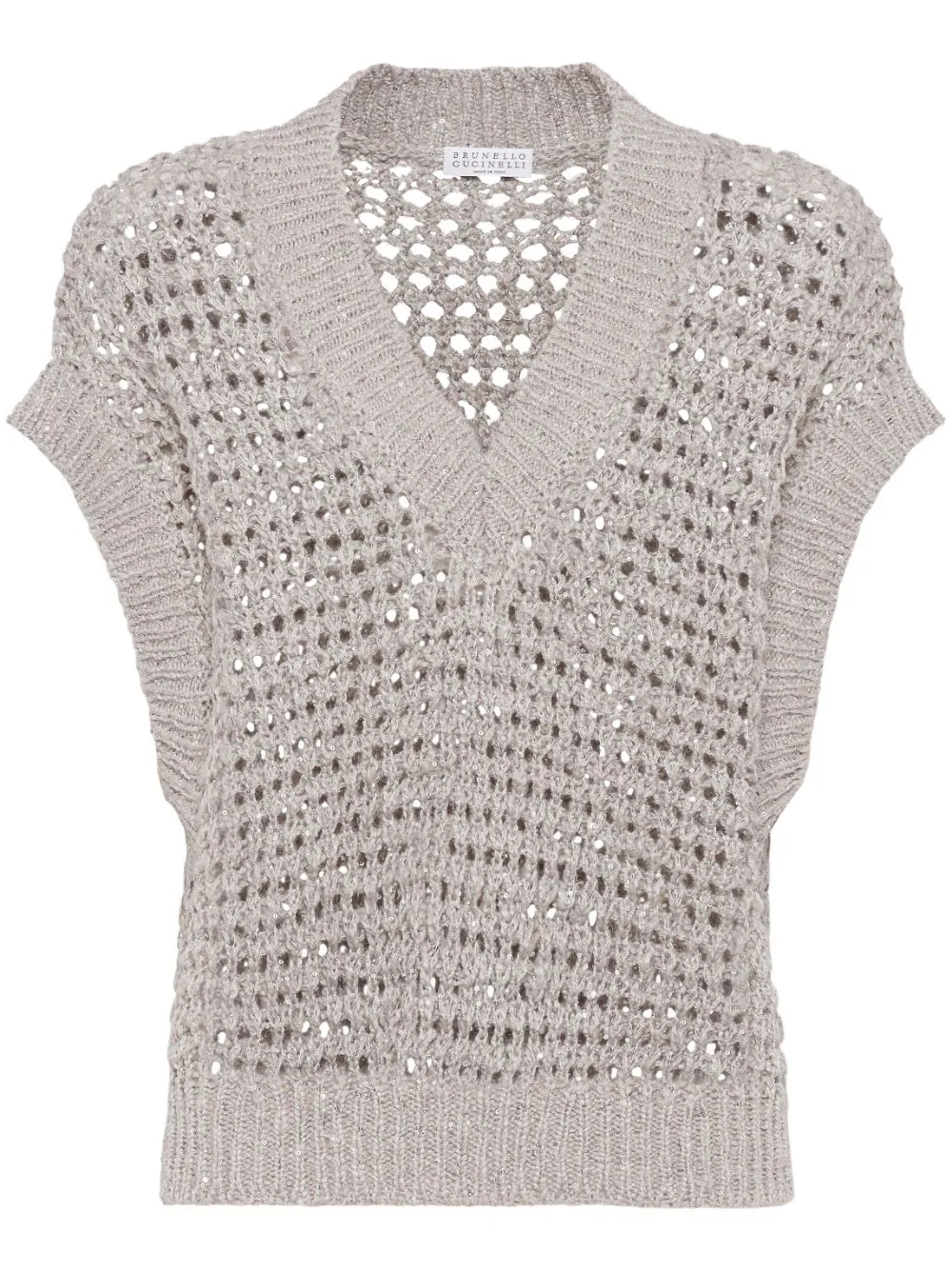 V-neck knitted vest