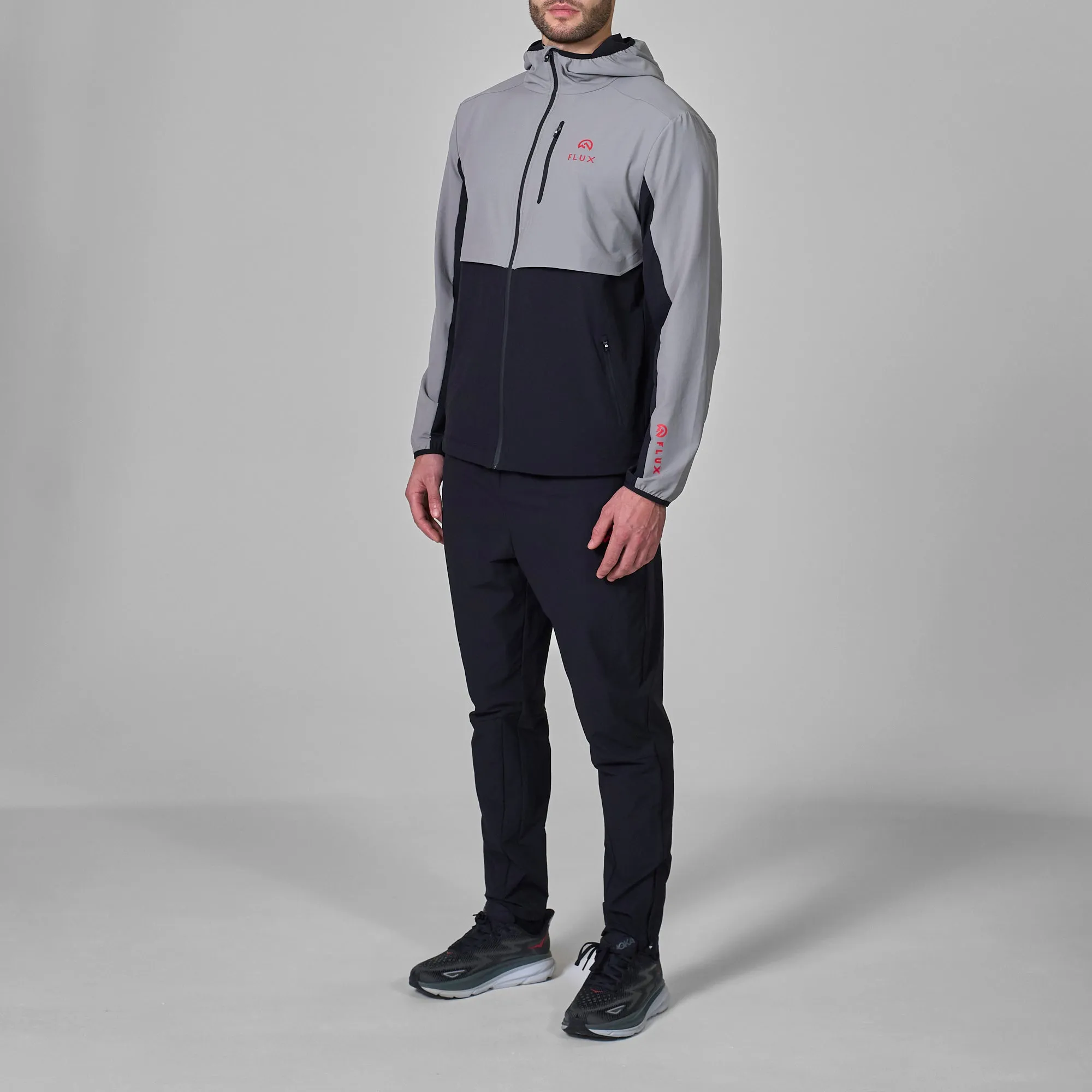 Versatility Tracksuit Jacket - Black/Grey/Red