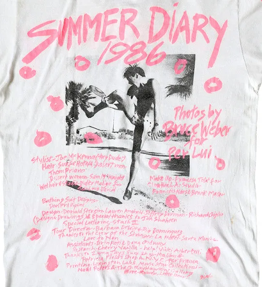 Vintage Bruce Weber ‘Summer Diary 1986’ T-shirt by Bruce Weber